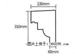 产品分解图型 - 檐口线，型号：SX311-YK-3，规格：230x310mm(3) - 泰州三象EPS建材 taizhou.sx311.cc