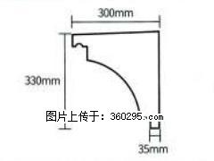 产品分解图型 - 檐口线，型号：SX311-YK-2，规格：300x330mm(2) - 泰州三象EPS建材 taizhou.sx311.cc